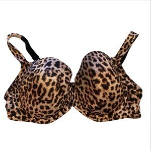 Soma Stunning Support Smooth Full Coverage Underwire Bra in Black Leopard 40DD